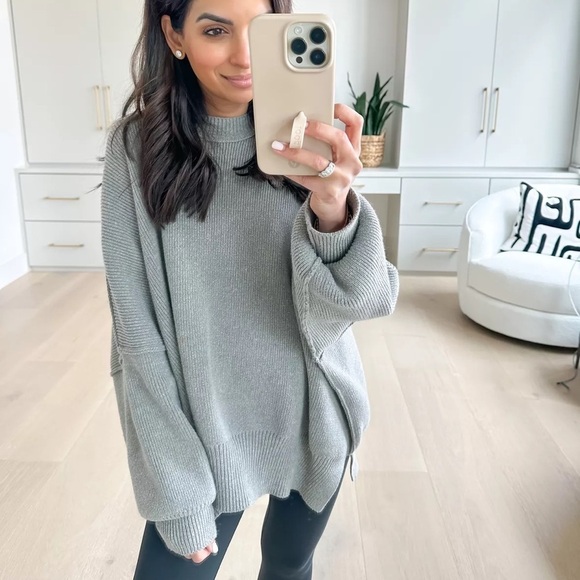 FREE PEOPLE Easy Street Tunic in Light Gray S - Picture 1 of 7
